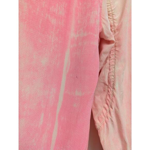 Diane Von Furstenberg New Cahil Printed Silk V-Neck Blouse Pink Boxy Fit Tie Dye - Picture 6 of 6